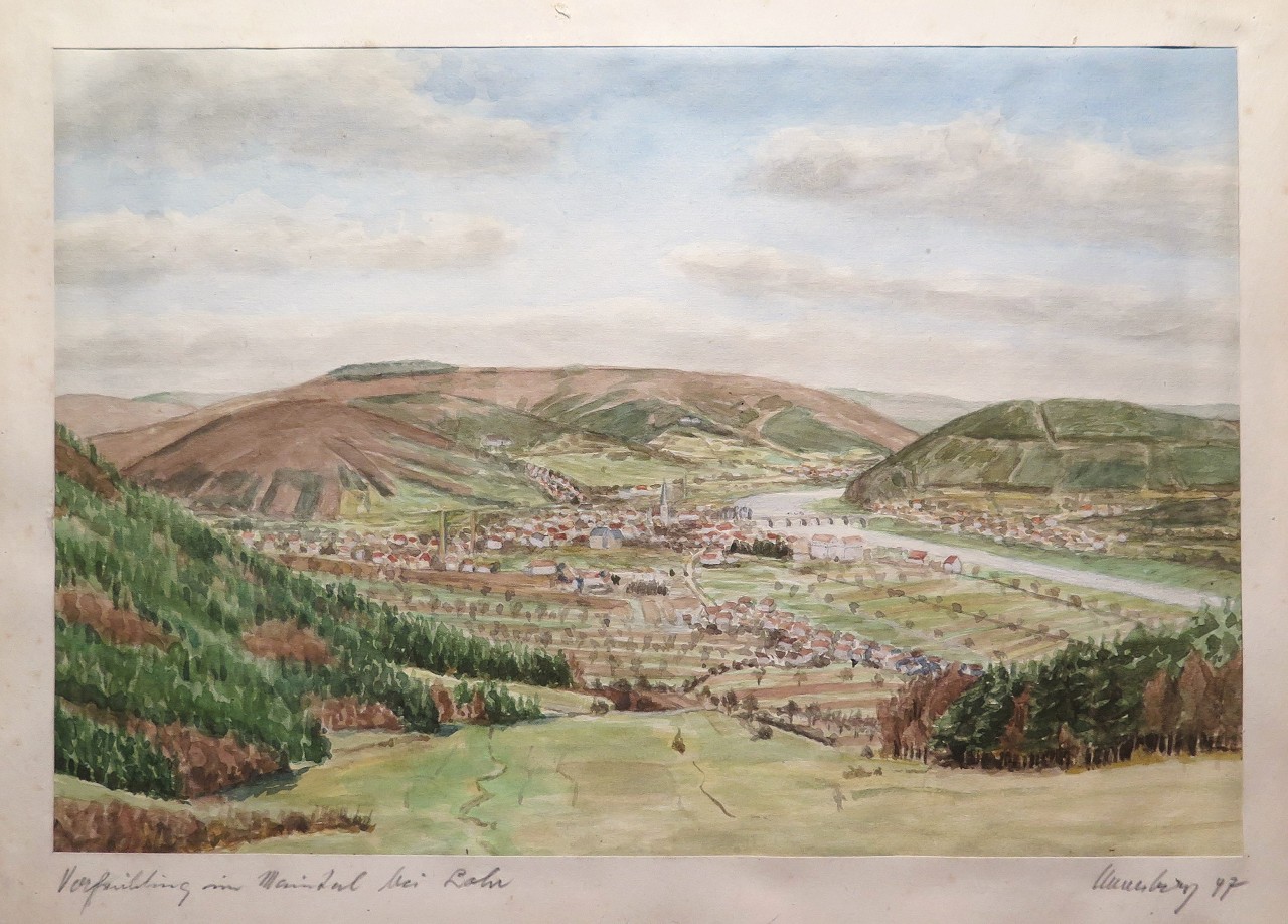 Schneiberg - Aquarell von 1947