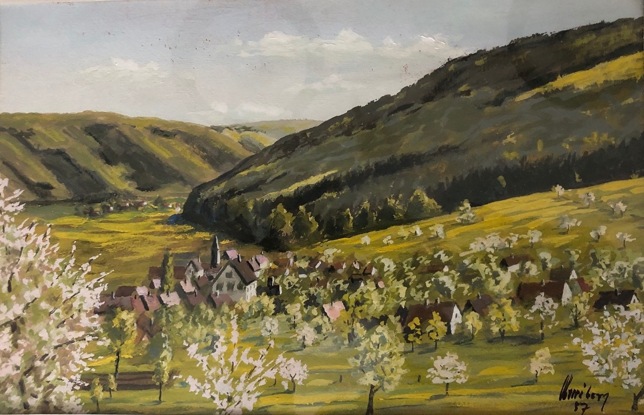 Roman Schneiberg - Aquarell, 1957